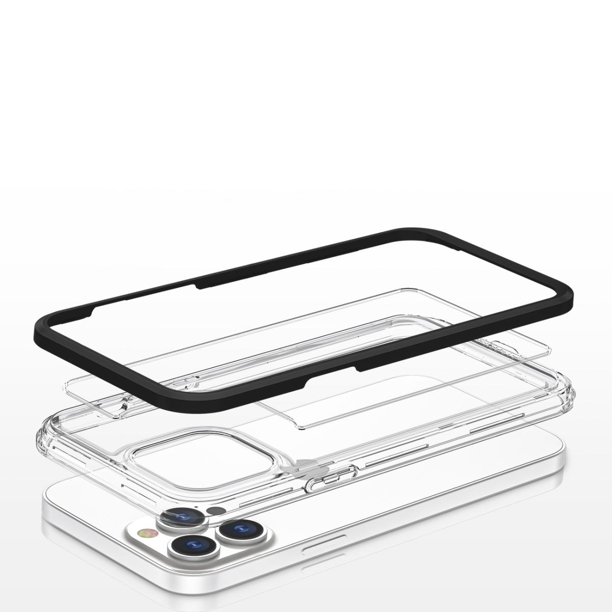 OEM iPhone 12 Pro Skal Clear 3in1 - Svart
