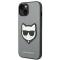 KARL LAGERFELD Karl Lagerfeld iPhone 14 Plus Skal Saffiano Choupette Head Patch - Silver