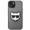 KARL LAGERFELD Karl Lagerfeld iPhone 14 Plus Skal Saffiano Choupette Head Patch - Silver