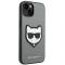 KARL LAGERFELD Karl Lagerfeld iPhone 14 Plus Skal Saffiano Choupette Head Patch - Silver