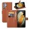 OEM Litchi Magnetic Fodral Galaxy S22 Ultra 5G - Brun