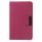 OEM Denim Rotating Plånboksfodral till Samsung Galaxy Tab 4 8.0 (Magenta)
