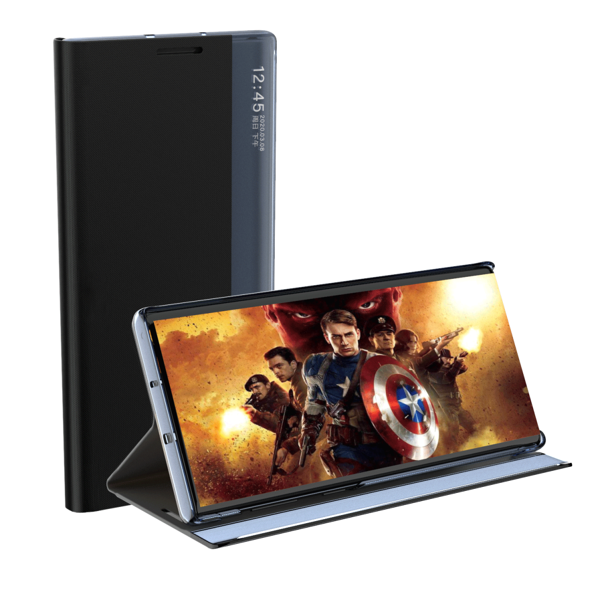 OEM Galaxy S23 Plus Fodral Sleep Flip - Blå