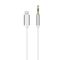 Forcell Adapter audio till iPhone Lightning 8-pin + Jack 3.5mm Vit kabel