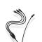 BASEUS Baseus 3in1 USB-A till USB-C Lightning microUSB kabel 100W 1.2m