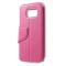 OEM Dual Fönster Fodral till Samsung Galaxy S6 Edge - Magenta