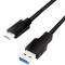 LogiLink Logilink USB-C till USB-A kabel 0.15m 15W - Svart