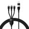 BASEUS Baseus 3in1 USB-A till USB-C Lightning microUSB kabel 100W 1.2m