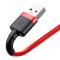 BASEUS Baseus Cafule USB-A till Lightning kabel QC 3.0 1.5 A 2m Röd