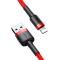 BASEUS Baseus Cafule USB-A till Lightning kabel QC 3.0 1.5 A 2m Röd