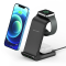 OEM 3-in-1 Trådlös laddare iPhone Apple Watch AirPods AK03 - Svart