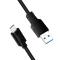 LogiLink Logilink USB-C till USB-A kabel 0.15m 15W - Svart