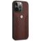 BMW BMW Skal iPhone 13 Pro Läder Curve Perforate - Röd