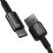 BASEUS Baseus Tungsten USB-C till USB-A kabel 100W 2m - Svart