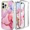 OEM iPhone 14 Pro Max Skal 360 Marble - Rosa