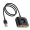 BASEUS Baseus Square round 4 in 1 USB HUB Adapter - Svart