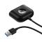 BASEUS Baseus Square round 4 in 1 USB HUB Adapter - Svart
