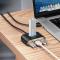 BASEUS Baseus Square round 4 in 1 USB HUB Adapter - Svart