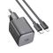 Hoco Hoco Väggladdare 20W Type C + Kable USB-C till Lightning Kabel 1m - Svart