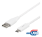 UTGATT1 DELTACO USB-C till USB-A kabel, 1m, USB 2.0, vit