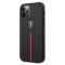 Ferrari Ferrari iPhone 12 Pro Max Skal Off Track Leather Nylon Stripe - Svart