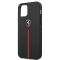 Ferrari Ferrari iPhone 12 Pro Max Skal Off Track Leather Nylon Stripe - Svart