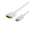 UTGATT1 Deltaco DisplayPort till DVI-D Single Link monitorkabel - Vit