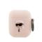 KARL LAGERFELD Karl Lagerfeld AirPods 1/2 Skal Silicone Karl Head 3D - Rosa