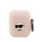 KARL LAGERFELD Karl Lagerfeld AirPods 1/2 Skal Silicone Choupette Head 3D - Rosa