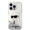 KARL LAGERFELD Karl Lagerfeld iPhone 14 Pro Skal Glitter Karl Head - Silver