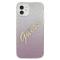 Guess Guess Skal iPhone 12 Mini Glitter Gradient Script - Rosa