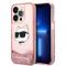 KARL LAGERFELD Karl Lagerfeld iPhone 14 Pro Skal Glitter Choupette Head - Rosa