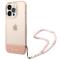 Guess GUESS iPhone 14 Pro Skal Translucent Pearl Strap - Rosa