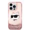 KARL LAGERFELD Karl Lagerfeld iPhone 14 Pro Skal Glitter Choupette Head - Rosa