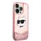 KARL LAGERFELD Karl Lagerfeld iPhone 14 Pro Skal Glitter Choupette Head - Rosa