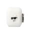 KARL LAGERFELD Karl Lagerfeld AirPods 1/2 Skal Silicone Choupette Head 3D - Vit