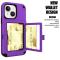 OEM iPhone 14 Plus Skal Korthållare Mirror Kickstand - Lila
