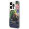 Guess GUESS iPhone 14 Pro Skal Flower Liquid Glitter - Blå