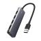 UTGATT1 UGreen USB 4x USB 3.2 Gen 1 HUB / micro USB strömport Grå
