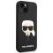 KARL LAGERFELD Karl Lagerfeld iPhone 14 Skal Czarny Silicone Karl`s Head - Svart