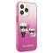 KARL LAGERFELD Karl Lagerfeld iPhone 13 Pro Skal Gradient Ikonik Karl & Choupette - Rosa