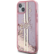 Guess Guess iPhone 15/14 Plus Mobilskal Liquid Glitter Gold Stripes