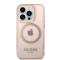 Guess GUESS iPhone 14 Pro Skal MagSafe Gold Outline Translucent - Rosa