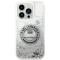 KARL LAGERFELD Karl Lagerfeld iPhone 14 Pro Skal Liquid Glitter RSG - Silver
