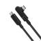 Acefast Acefast Vinklad USB-C till USB-C kabel 100W 2m - Svart