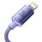 BASEUS Baseus Crystal USB-C till Lightning kabel 20W 2m - Lila
