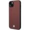BMW BMW Mobilskal till iPhone 14 Läder Diamond Pattern - Burgundy