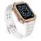 Ruhtel Armband kompatibelt med Apple Watch 7/6/5/4/3/2/SE (42/44/45mm) Vit