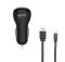GEAR GEAR Laddare 12-24V 2xUSB 2.4A Lightning Kabel platt 1m MFI - Svart