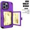 OEM iPhone 14 Pro Skal Korthållare Mirror Kickstand - Lila